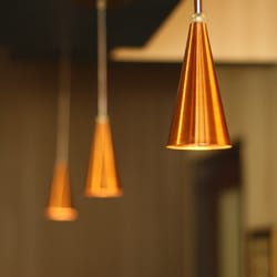 lights hanging from the ceiling